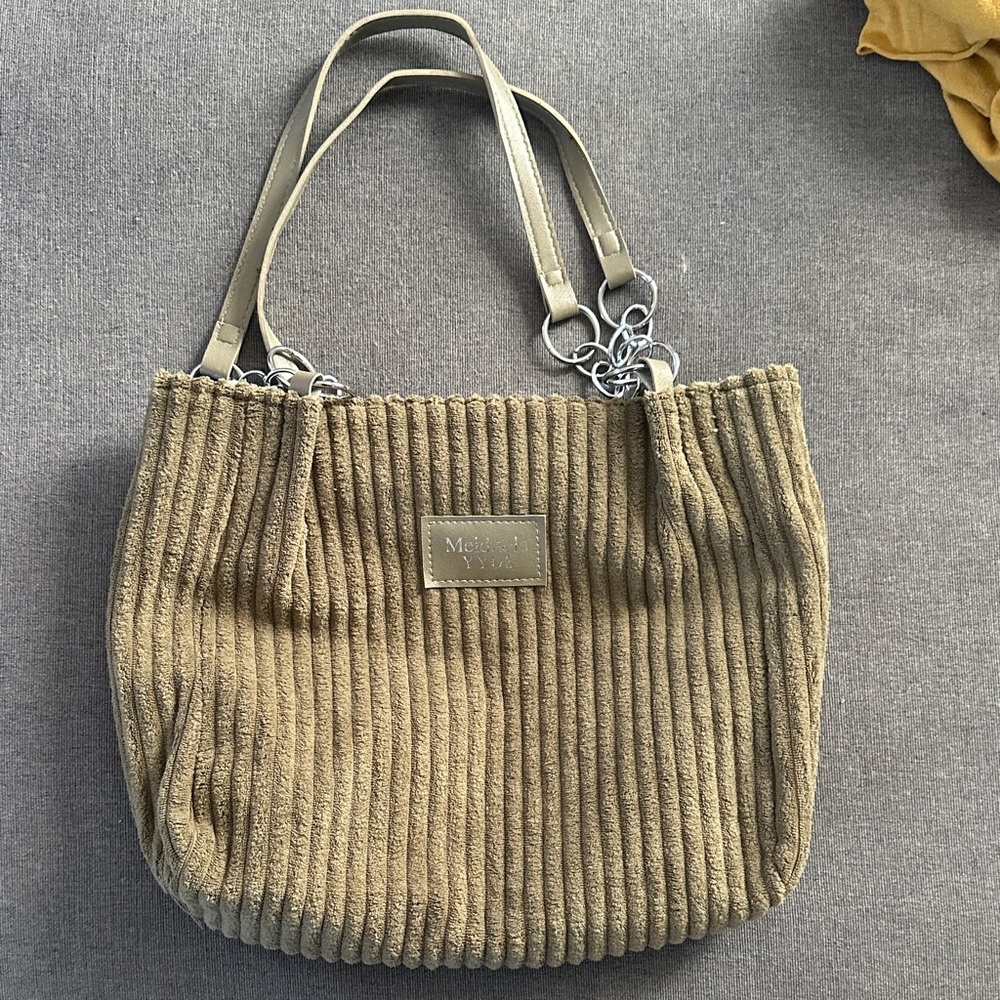 Meiduola YYDS olive green Corduroy Shoulder Bag